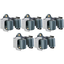 5 Pcs Heavy Duty Wall Mounted Broom Mop Holder with Automatic Grip for Kitchen Bathroom Garage