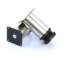 10cm Adjustable Chrome Cabinet Legs with Thickened Finish for Kitchen Units and Furniture Support