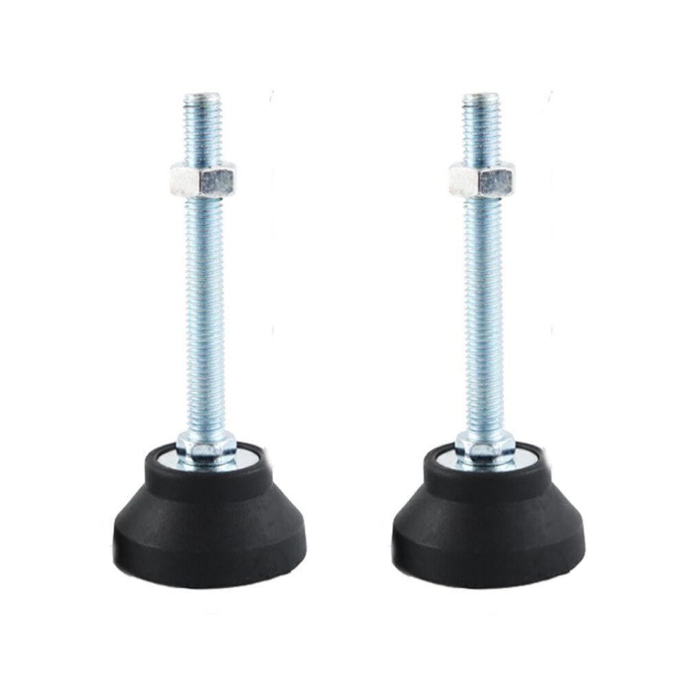 2 Pcs M12 Adjustable Furniture Levelers With Antislip Rubber Base For Stable Furniture Support D50 M12 L80 Black 9330225545903