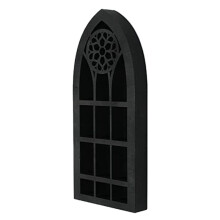 Wandmontierte Schwebende Regale, Altes Kirchenfenster, Kristall-Wandregal, Wandbehang, Gotisches Boho-Regal, Schwarzes Regal für äTherische ÖLe