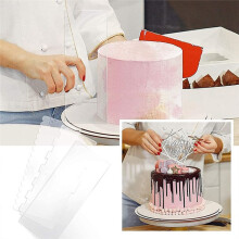 6PCS Cakes Smoother Icing Comb Scraper Set Cake Sculpting Decor Supplies Cake Decorating Supplies for Baking,with Holes