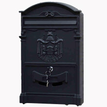 Large Locking Wall Mount Mailbox, Weatherproof Cast Aluminum, Secure Outdoor Mail Box with Keys