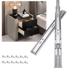 26 Inch Ball Bearing Drawer Slides with Brackets, Full Extension Soft Close, 100 lbs Load Capacity