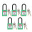 Safety Padlock Green NonConductive Shackle with Writable Label and Secure Key Retention 1