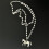 Collier pendentif cheval élégant avec détails en diamant 6