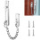 Stainless Steel Door Chain Lock with AntiTheft Spring Lock for Front Door Security and Screws 1