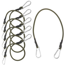 6pcs Bungee Cords with Carabiner Hooks for Camping Gear, Luggage, Tarps and Cargo