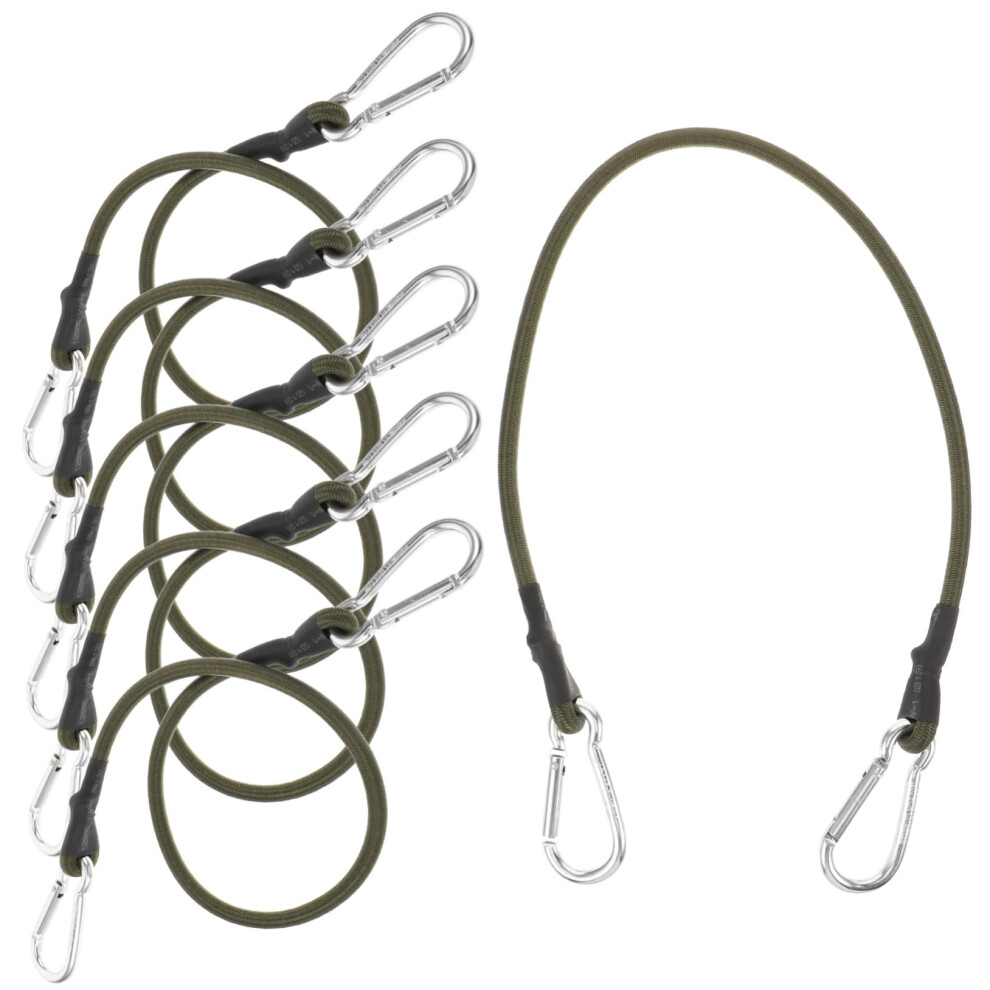 6Pcs Bungee Cords With Carabiner Hooks For Camping Gear, Luggage, Tarps And Cargo 9092120052947