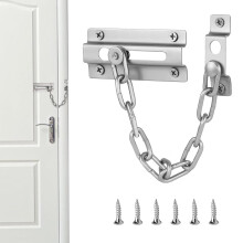 Heavy Duty Stainless Steel Door Chain Lock for Extra Privacy and Security with Screws for Home Hotel