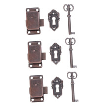 3pcs Antique Bronze Hook Latch for Wooden Boxes and Jewelry Cases with Secure Closure