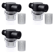 3X Water Pump Strainer Filter Set Include Twist Pipe Strainer and Extra 50 Mesh Filter Screen, 1/2 Filter