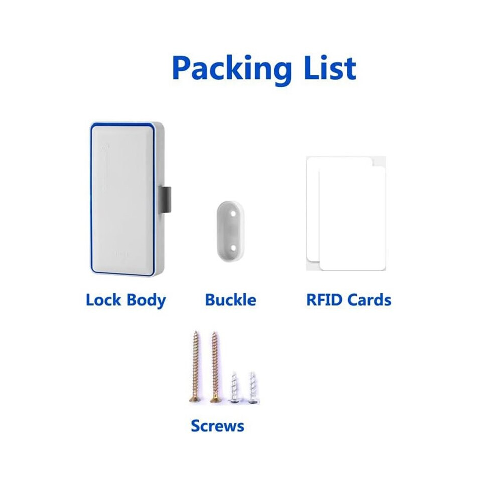 6X Hidden Cabinet Lock, Nfc Rfid Electronic Diy Child Safety Proofing Lock For Cabinet Drawer Locker Cupboard 6033466521103