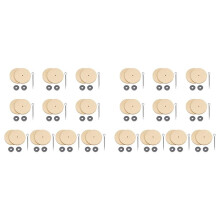 20 Sets Poppenverbindingsstukken, Splitpenverbindingen en Houten Hardboardschijven, Beweegbare Bout, Poppenaccessoires, 30 mm