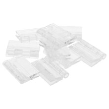Acrylic Hinges 30x34mm Clear Small Box Hinges for Crafts Wooden Jewelry Boxes Easy Surface Mount