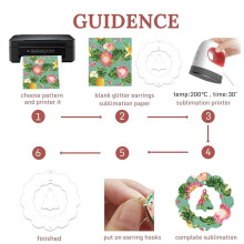 6Pcs 3 Inch Sublimation Wind Spinner Blanks 3D Wind Spinners Hanging Wind Spinners for Christmas Indoor Decoration A