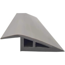 Self Adhesive Floor Transition Strip with Flexible Edge for Uneven Surfaces, Gray PVC, 9m