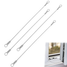 4Pcs 20cm Stainless Steel Cabinet Door Restrictor Cable, Adjustable Door Chain Opener Limiter