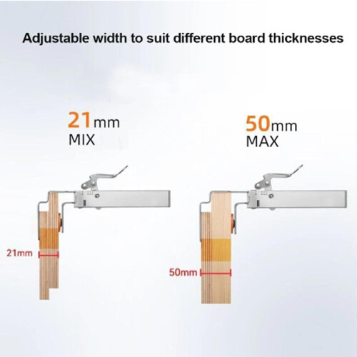 Adjustable Drawer Front Installation Clamp Set with OneTouch Locking, Stainless Steel, 4 Pack 2