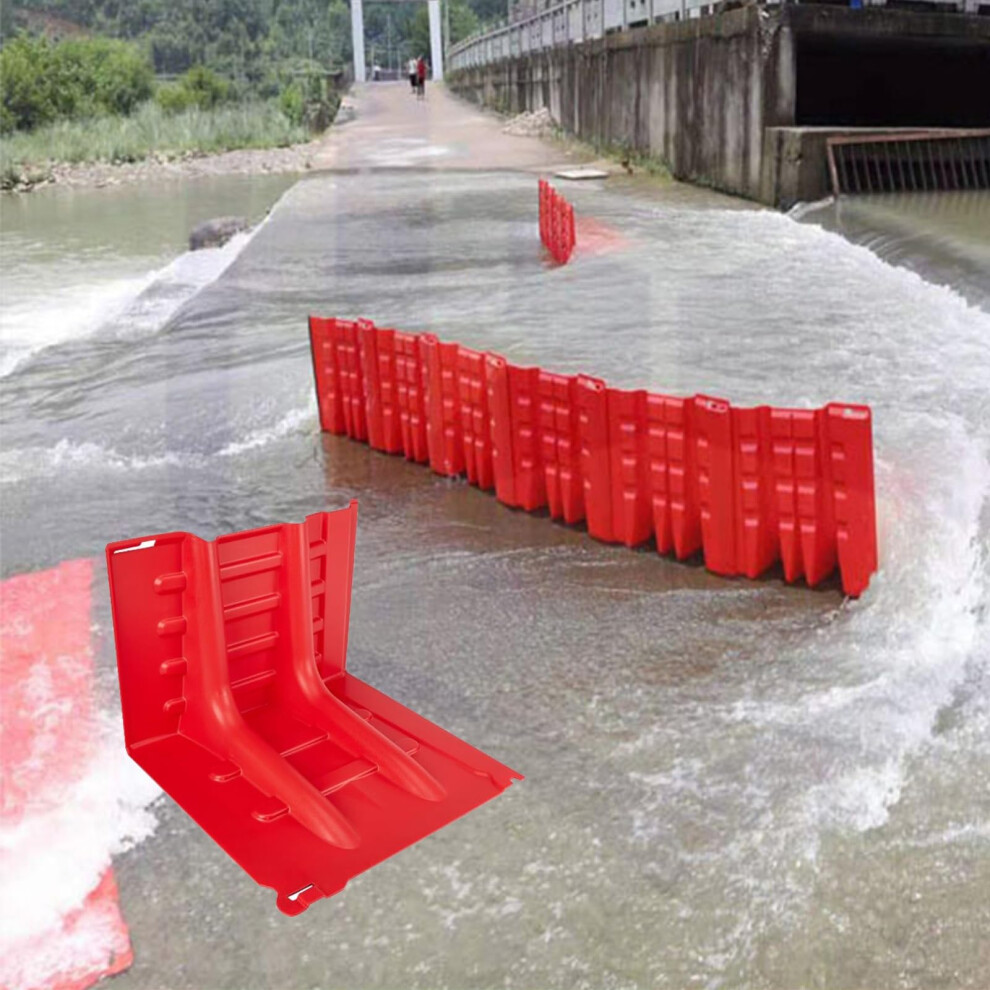Flood Barrier Abs Lshaped Flood Protection Board For Doorways And Windows, Fast Setup, Red 2Pcs 9092120053487