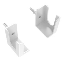Suporte de Parede para Régua de Energia, Suporte de Parede para Régua de Energia, Tablet, Celular, Suporte Autoadesivo ou Sem Perfuração, Branco