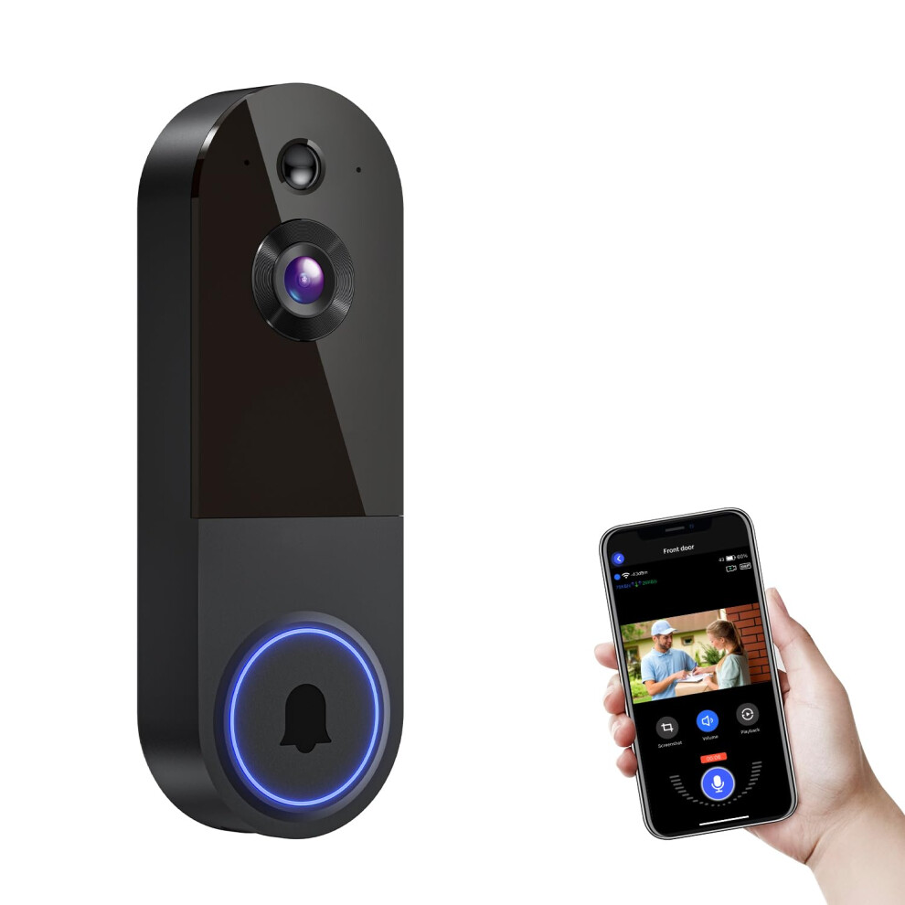 Wireless Video Doorbell Camera With Ai Human Detection, Twoway Talk, Night Vision, Battery Powered 9771547432753