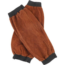 Leather Welding Sleeves Heat Resistant Cowhide Arm Guards with Full Forearm Coverage and Cotton Lining