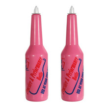 2X Flair Bartender Bartending Practice Bar Pub Bottle Wine Cocktail Shaker -