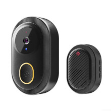 Wireless Video Doorbell with 1080P HD, Night Vision, IP65 Waterproof, TwoWay Audio  Black