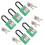 Safety Padlock Green NonConductive Shackle with Writable Label and Secure Key Retention 3