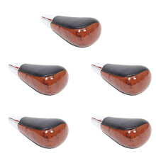 5X Wood Grain Car Gear Shift Knob for Camry/Harrier Fortuner Crown Land Lever Shifter Stick Black