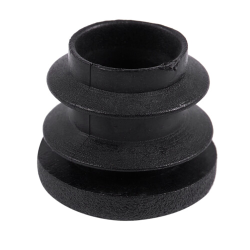 60Pcs Black Plastic Blanking End Cap Round Tube Insert Pipe Bung 16mm