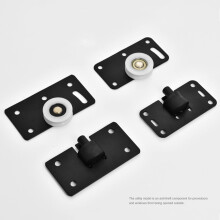 8Pcs/Set Iron Wardrobe Door Wheel Cabinet Wheel Cabinet Sliding Door Roller Set Drawer Door Pulley 3.3X1.8X0.1Inch