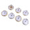 80mm Quartz Clock Insert Gold Trim Roman Numerals for 73mm Hole White Dial Replacement 3