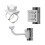 2X Adaptador de Montagem Em Poste Vertical Universal, Com 4 Loops, Suporte de Loop de Montagem Em Parede 2