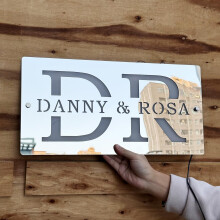 Custom LED House Sign with ColorChanging Backlight, USBPowered Illuminated Address Plaque for Home