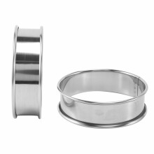 Double Rolled Tart Rings, English Muffin Rings Professional Crumpet Rings Set Of 16