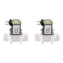 2X Dc12V N/C Normally Closed Water Solenoid Valve G1/2-Inch Plastic Electrical Solenoid Valve for Water Dispenser
