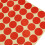 75X 19mm Circles Round Code Stickers Etichette Adesive Autoadesive Rosse 6