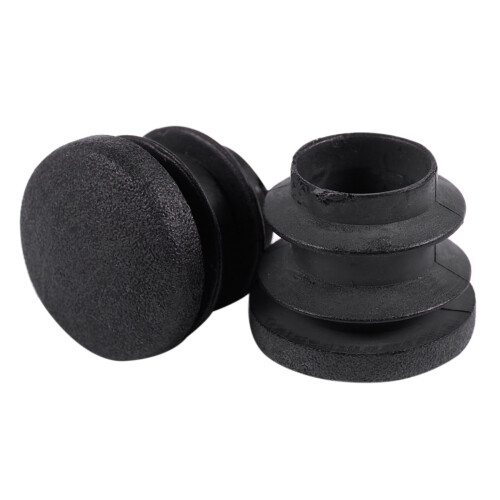 60Pcs Black Plastic Blanking End Cap Round Tube Insert Pipe Bung 16mm 2