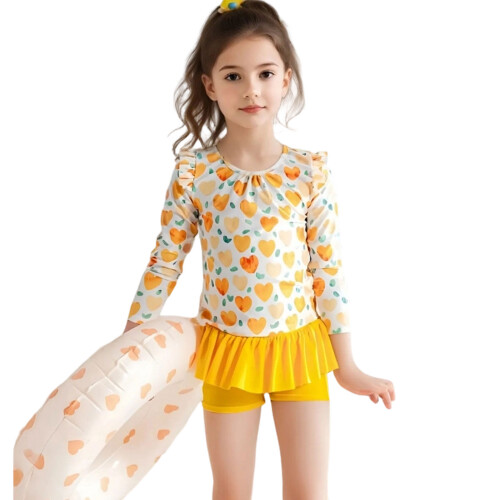 Quick Dry Sun Protections Quick Drying Swimsuit-Yellow 5XL