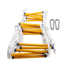 Emergency Fire Escape Ladder 12m with AntiSlip Rungs, Flame Retardant Rope for Home and Office