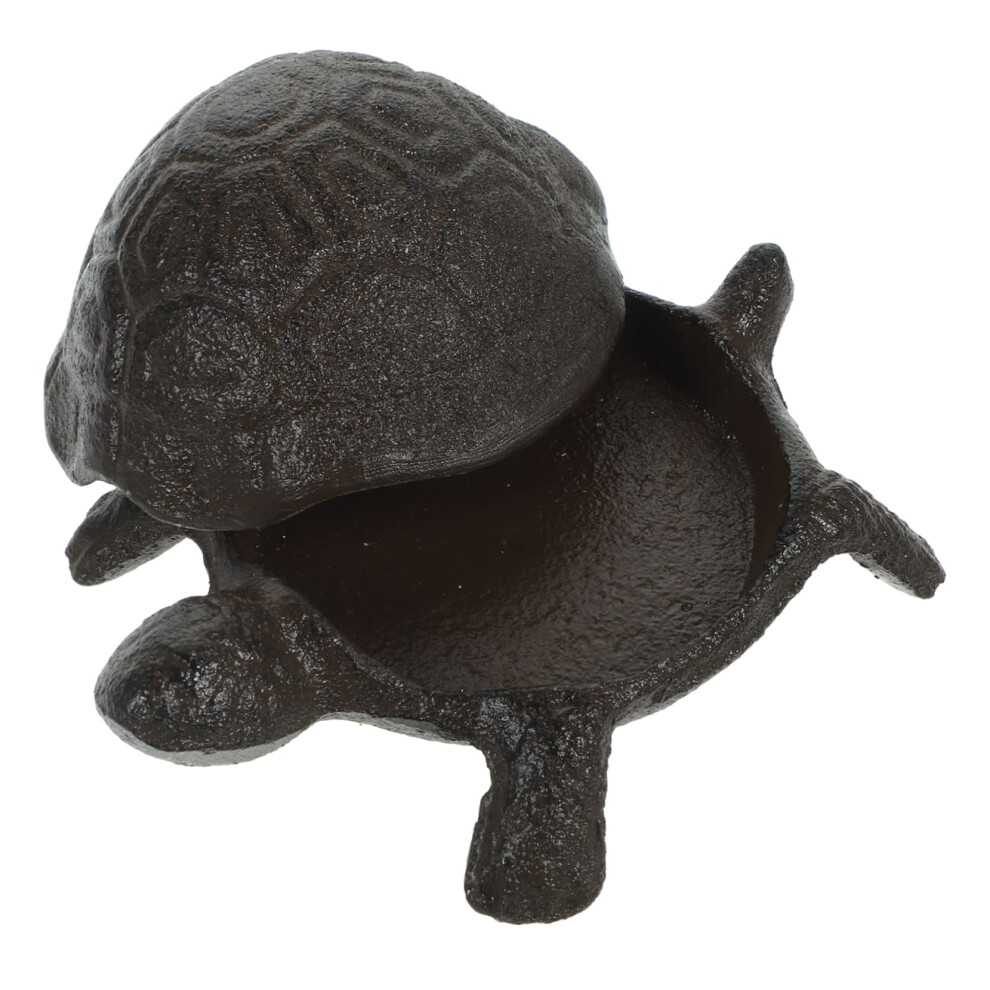 Cast Iron Turtle Garden Key Hider Outdoor Holder With Realistic Camouflage And Weather Resistant Design 9092120055405