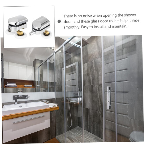 Shower Door Rollers Set  and Bottom Wheels for Smooth Sliding Glass Door Replacement 1