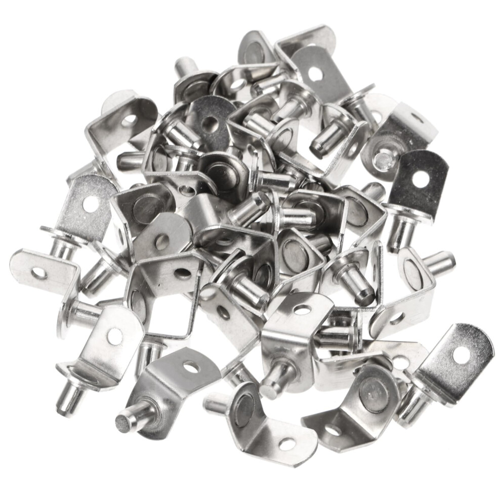 40 Pack Cold Rolled Steel Shelf Support Pegs For Cabinets And Wood Shelving, Easy Snap Install 9092120056211