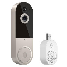 1080P Wireless Video Doorbell Camera with TwoWay Audio T50 Beige USB for Home Security