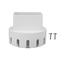 Downspout Adapter with Screws, Flexible Gutter Downspout Connector L Size 56‑58cm White