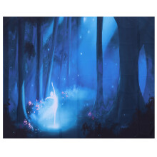 Décoration murale motif forêt onirique, art mural paysage, tissu polyester doux, impression haute définition, installation facile, rangement