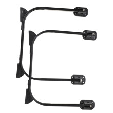 2pcs Black Hairpin Table Legs Foldable Metal Furniture Legs for DIY TV Stand and Nightstand