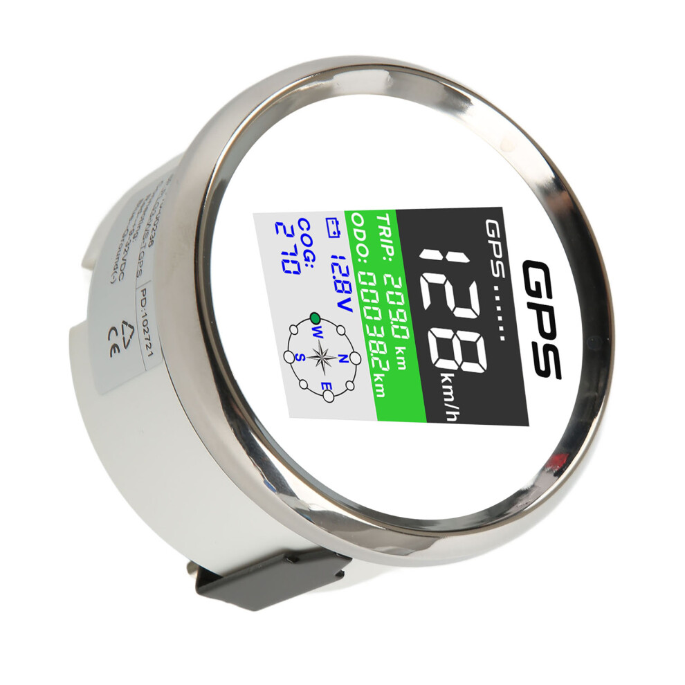 85Mm Gps Speedometer 0-600 Km/H Waterproof Tft Display For Cars Boats Silver 9361376472121