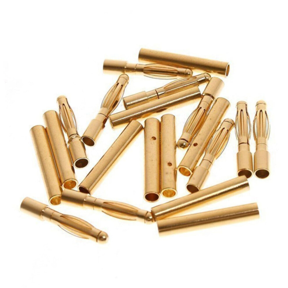 50 Pairs 2.0Mm Gold Plated Banana Connectors Male Female For Rc Speaker Wire Diy Electronics 9092120058390
